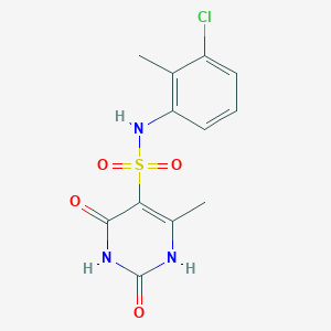 molecular formula C12H12ClN3O4S B4448704 N-(3-chloro-2-methylphenyl)-6-methyl-2,4-dioxo-1,2,3,4-tetrahydro-5-pyrimidinesulfonamide 
