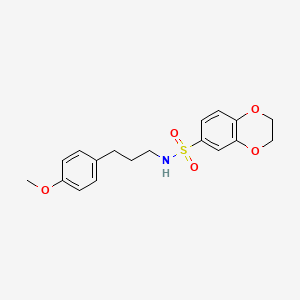 molecular formula C18H21NO5S B4448737 N-[3-(4-methoxyphenyl)propyl]-2,3-dihydro-1,4-benzodioxine-6-sulfonamide 