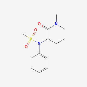 molecular formula C13H20N2O3S B4448803 N,N-dimethyl-2-[(methylsulfonyl)(phenyl)amino]butanamide 