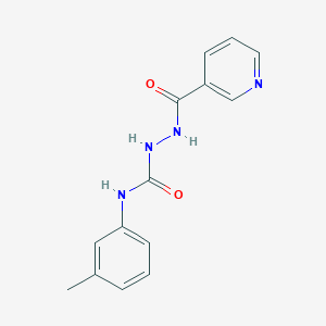 molecular formula C14H14N4O2 B4448827 N-(3-methylphenyl)-2-(3-pyridinylcarbonyl)hydrazinecarboxamide 
