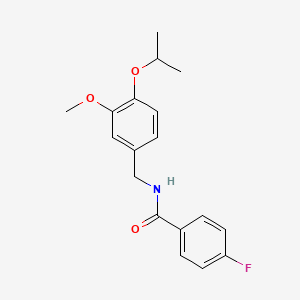 molecular formula C18H20FNO3 B4448885 4-fluoro-N-[3-methoxy-4-(propan-2-yloxy)benzyl]benzamide 