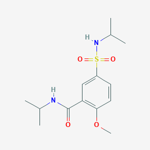 molecular formula C14H22N2O4S B4448946 N-isopropyl-5-[(isopropylamino)sulfonyl]-2-methoxybenzamide 