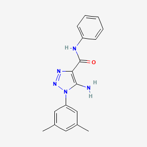 molecular formula C17H17N5O B4448976 5-amino-1-(3,5-dimethylphenyl)-N-phenyl-1H-1,2,3-triazole-4-carboxamide 