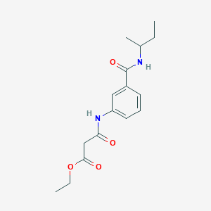 molecular formula C16H22N2O4 B4448983 ethyl 3-({3-[(sec-butylamino)carbonyl]phenyl}amino)-3-oxopropanoate 