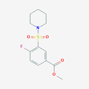molecular formula C13H16FNO4S B4448996 Methyl 4-fluoro-3-piperidin-1-ylsulfonylbenzoate 