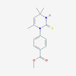 molecular formula C15H18N2O2S B444910 METHYL 4-[4,4,6-TRIMETHYL-2-THIOXO-3,4-DIHYDRO-1(2H)-PYRIMIDINYL]BENZOATE 
