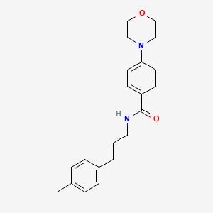molecular formula C21H26N2O2 B4449195 N-[3-(4-methylphenyl)propyl]-4-(4-morpholinyl)benzamide 