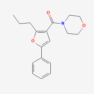 molecular formula C18H21NO3 B4449299 Morpholin-4-yl(5-phenyl-2-propylfuran-3-yl)methanone 