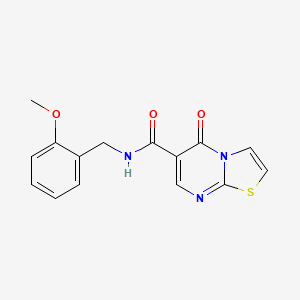 molecular formula C15H13N3O3S B4449304 N-(2-methoxybenzyl)-5-oxo-5H-[1,3]thiazolo[3,2-a]pyrimidine-6-carboxamide 