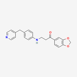 molecular formula C22H20N2O3 B4449382 1-(2H-1,3-BENZODIOXOL-5-YL)-3-({4-[(PYRIDIN-4-YL)METHYL]PHENYL}AMINO)PROPAN-1-ONE 