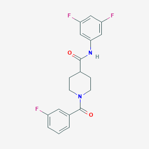 molecular formula C19H17F3N2O2 B4449524 N-(3,5-difluorophenyl)-1-(3-fluorobenzoyl)piperidine-4-carboxamide 