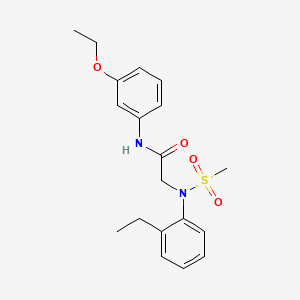 molecular formula C19H24N2O4S B4449806 N~1~-(3-ethoxyphenyl)-N~2~-(2-ethylphenyl)-N~2~-(methylsulfonyl)glycinamide 