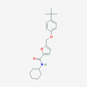 molecular formula C22H29NO3 B444986 5-[(4-tert-butylphenoxy)methyl]-N-cyclohexylfuran-2-carboxamide 