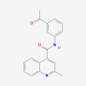 molecular formula C19H16N2O2 B4449931 N-(3-acetylphenyl)-2-methylquinoline-4-carboxamide 