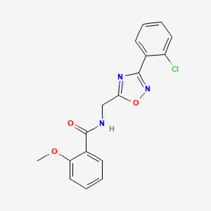 molecular formula C17H14ClN3O3 B4449932 N-{[3-(2-chlorophenyl)-1,2,4-oxadiazol-5-yl]methyl}-2-methoxybenzamide 