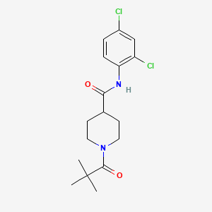 molecular formula C17H22Cl2N2O2 B4450039 N-(2,4-dichlorophenyl)-1-(2,2-dimethylpropanoyl)piperidine-4-carboxamide 