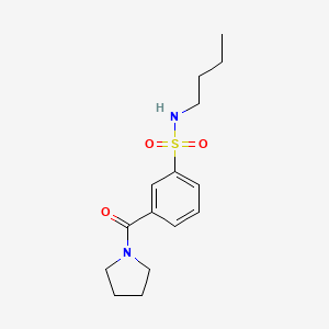 molecular formula C15H22N2O3S B4450055 N-butyl-3-(pyrrolidin-1-ylcarbonyl)benzenesulfonamide 