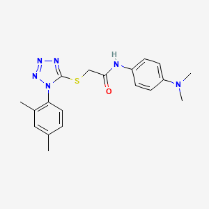 molecular formula C19H22N6OS B4450284 N-[4-(dimethylamino)phenyl]-2-{[1-(2,4-dimethylphenyl)-1H-tetrazol-5-yl]thio}acetamide 