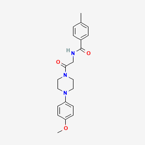 molecular formula C21H25N3O3 B4450434 N-[2-[4-(4-methoxyphenyl)piperazin-1-yl]-2-oxoethyl]-4-methylbenzamide 