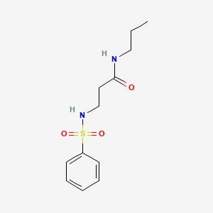 molecular formula C12H18N2O3S B4450656 3-(Phenylsulfonamido)-N-propylpropanamide 