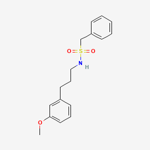 molecular formula C17H21NO3S B4450659 N-[3-(3-methoxyphenyl)propyl]-1-phenylmethanesulfonamide 