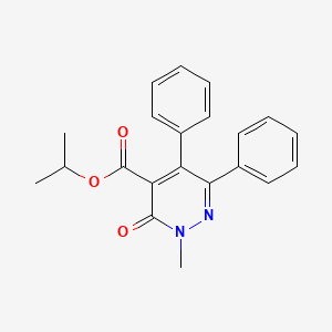 molecular formula C21H20N2O3 B4450747 propan-2-yl 2-methyl-3-oxo-5,6-diphenylpyridazine-4-carboxylate 