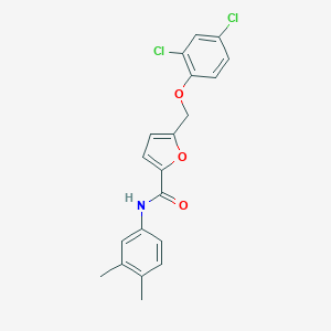 molecular formula C20H17Cl2NO3 B445082 5-[(2,4-dichlorophenoxy)methyl]-N-(3,4-dimethylphenyl)furan-2-carboxamide 