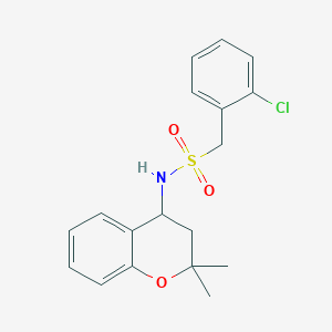 molecular formula C18H20ClNO3S B4450922 1-(2-CHLOROPHENYL)-N-(2,2-DIMETHYL-3,4-DIHYDRO-2H-1-BENZOPYRAN-4-YL)METHANESULFONAMIDE 