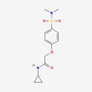 molecular formula C13H18N2O4S B4451009 N-cyclopropyl-2-[4-(dimethylsulfamoyl)phenoxy]acetamide 