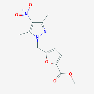molecular formula C12H13N3O5 B445105 5-(3,5-Dimethyl-4-nitro-pyrazol-1-ylmethyl)-furan-2-carboxylic acid methyl ester CAS No. 402617-00-9