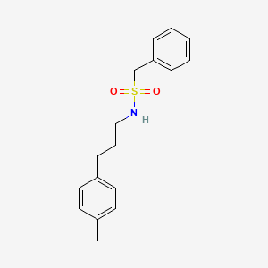 molecular formula C17H21NO2S B4451290 N-[3-(4-methylphenyl)propyl]-1-phenylmethanesulfonamide 