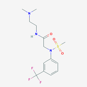 molecular formula C14H20F3N3O3S B4451379 N~1~-[2-(dimethylamino)ethyl]-N~2~-(methylsulfonyl)-N~2~-[3-(trifluoromethyl)phenyl]glycinamide 