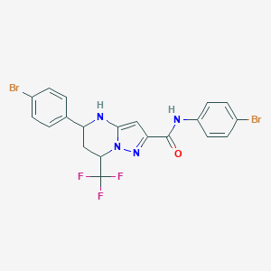 N,5-bis(4-bromophenyl)-7-(trifluoromethyl)-4,5,6,7-tetrahydropyrazolo[1,5-a]pyrimidine-2-carboxamide