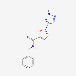 molecular formula C16H15N3O2 B4451519 N-benzyl-5-(1-methylpyrazol-4-yl)furan-2-carboxamide 