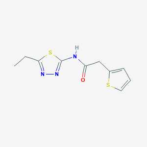 molecular formula C10H11N3OS2 B445156 N-(5-ethyl-1,3,4-thiadiazol-2-yl)-2-(thiophen-2-yl)acetamide 