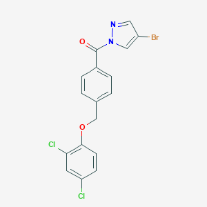 4-bromo-1-{4-[(2,4-dichlorophenoxy)methyl]benzoyl}-1H-pyrazole