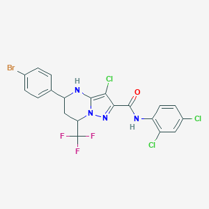 5-(4-bromophenyl)-3-chloro-N-(2,4-dichlorophenyl)-7-(trifluoromethyl)-4,5,6,7-tetrahydropyrazolo[1,5-a]pyrimidine-2-carboxamide