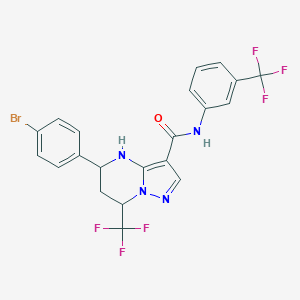 5-(4-bromophenyl)-7-(trifluoromethyl)-N-[3-(trifluoromethyl)phenyl]-4,5,6,7-tetrahydropyrazolo[1,5-a]pyrimidine-3-carboxamide