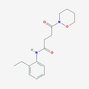 molecular formula C16H22N2O3 B4451664 N-(2-ethylphenyl)-4-(oxazinan-2-yl)-4-oxobutanamide 