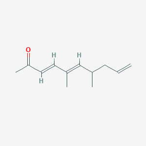 molecular formula C12H18O B044518 (3E,5E)-5,7-dimethyldeca-3,5,9-trien-2-one CAS No. 111317-19-2