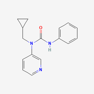 molecular formula C16H17N3O B4451833 1-(Cyclopropylmethyl)-3-phenyl-1-pyridin-3-ylurea 