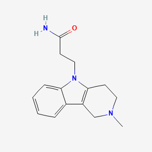 molecular formula C15H19N3O B4451893 3-(2-methyl-3,4-dihydro-1H-pyrido[4,3-b]indol-5-yl)propanamide 