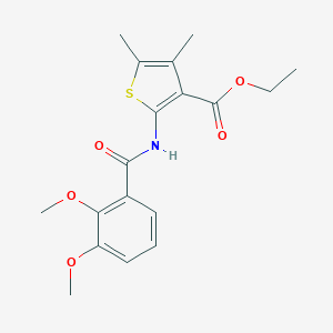 molecular formula C18H21NO5S B445194 Ethyl 2-[(2,3-dimethoxybenzoyl)amino]-4,5-dimethylthiophene-3-carboxylate 
