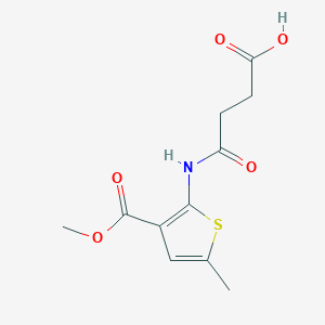 B445224 4-{[3-(Methoxycarbonyl)-5-methylthien-2-yl]amino}-4-oxobutanoic acid CAS No. 495375-57-0