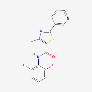 molecular formula C16H11F2N3OS B4452415 N-(2,6-difluorophenyl)-4-methyl-2-(pyridin-3-yl)-1,3-thiazole-5-carboxamide 