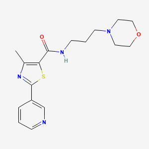 molecular formula C17H22N4O2S B4452458 4-methyl-N-[3-(morpholin-4-yl)propyl]-2-(pyridin-3-yl)-1,3-thiazole-5-carboxamide 