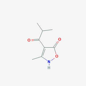 molecular formula C8H11NO3 B044526 3-Methyl-4-(2-methylpropanoyl)-2H-1,2-oxazol-5-one CAS No. 111461-02-0