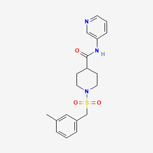 molecular formula C19H23N3O3S B4452616 1-[(3-METHYLPHENYL)METHANESULFONYL]-N-(PYRIDIN-3-YL)PIPERIDINE-4-CARBOXAMIDE 