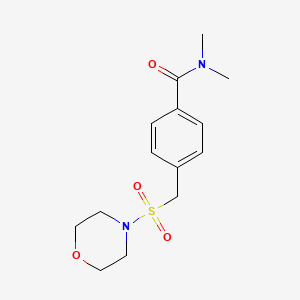 molecular formula C14H20N2O4S B4452618 N,N-dimethyl-4-[(morpholin-4-ylsulfonyl)methyl]benzamide 