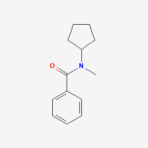 molecular formula C13H17NO B4452657 N-cyclopentyl-N-methyl-benzamide 